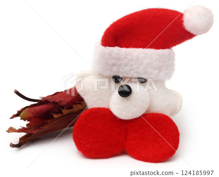 Dry rose buds with santa claus 124185997