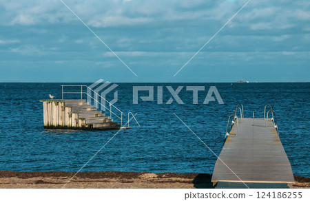 Popular Amager beach in Denmark 124186255