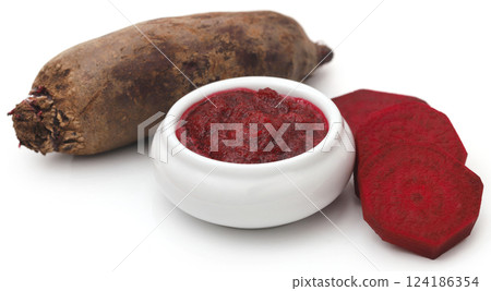 Beetroot and paste in a bowl Beetroot and paste in a bowl 124186354