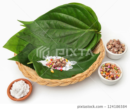Betel leaf and its spices Betel leaf and its spices 124186384