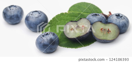 Fresh blueberries 124186393