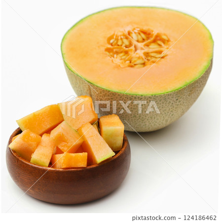 Cantaloupe or rockmelon 124186462