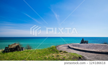 Baltic sea from the top of Dragor fort Denmark 124186618