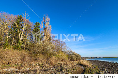 Picturesque Frederikssund and Roskilde fjord in Denmark 124186642