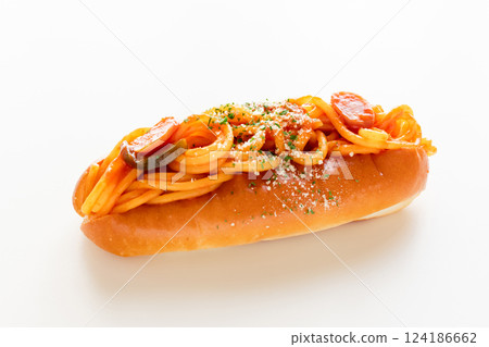 Neapolitan bread Neapolitan roll White background Neapolitan bread Neapolitan roll White background 124186662