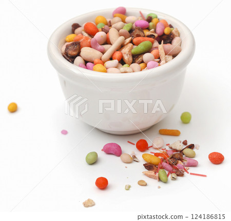 Colorful paan masala spice for eating betel leaf Colorful paan masala spice for eating betel leaf 124186815