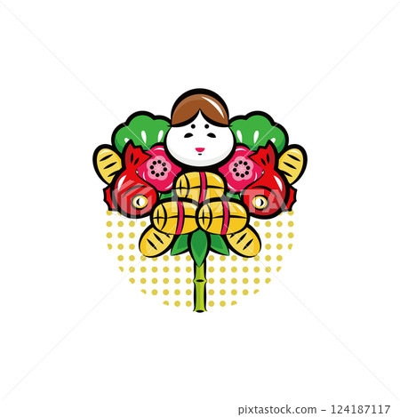 Tori no Ichi / Rake | Useful seasonal event materials series (Autumn) | Pop illustrations 124187117