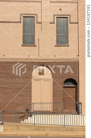 Close up of Historical Building Downtown Rusk TX 124187191