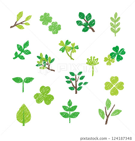 Green Natural Icon Hand-drawn Style 124187348