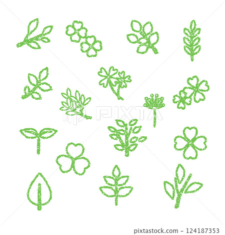 Green Natural Icon Hand-drawn Style 124187353