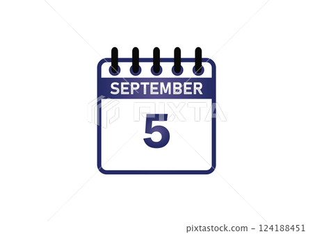 September 5 Calendar Icon 124188451