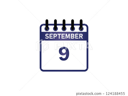 September 9 Calendar Icon 124188455