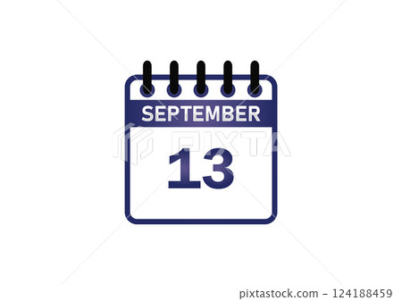 September 13 Calendar Icon September 13 Calendar Icon 124188459