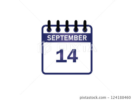 September 14 Calendar Icon September 14 Calendar Icon 124188460