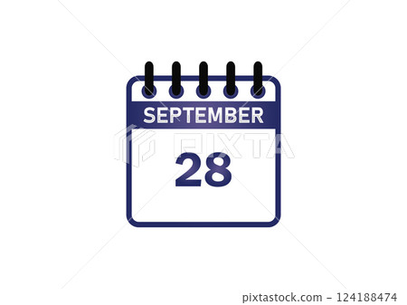 September 28 Calendar Date 124188474