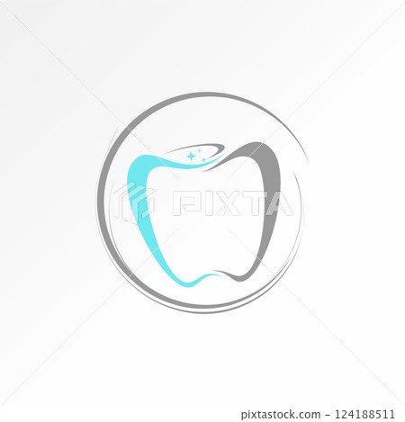 Logo design graphic concept creative premium vector stock image top sell abstract dental clean swoosh initial CC CD teeth smile whitening tooth bright 124188511
