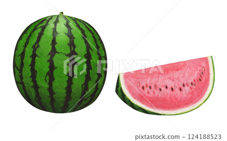 西瓜插圖 124188523