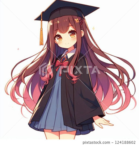 Cute high school girl who is about to graduate Cute high school girl who is about to graduate 124188602