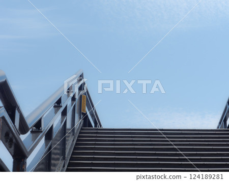 Stairs and blue sky Stairs and blue sky 124189281