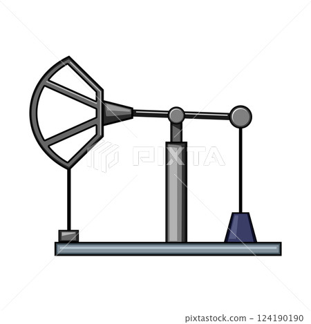 derrick oil rig cartoon vector illustration 124190190