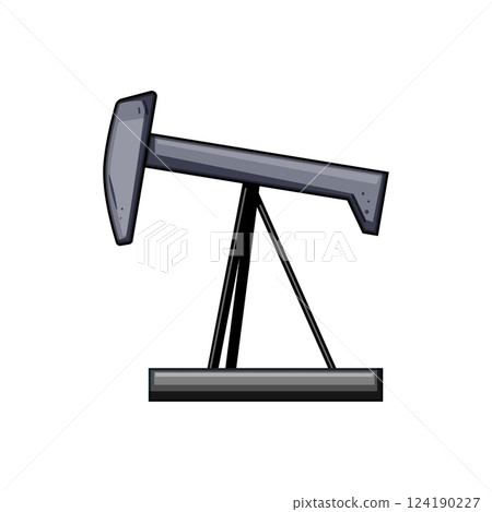 exploration oil rig cartoon vector illustration 124190227