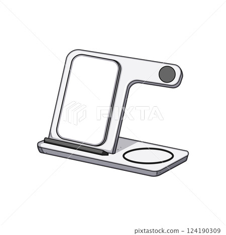 organizer multi device charging station cartoon vector illustration organizer multi device charging station cartoon vector illustration 124190309