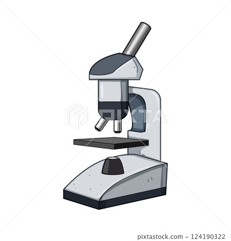 lens microscope cartoon vector illustration 124190322