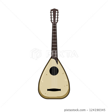 body mandolin cartoon vector illustration 124190345