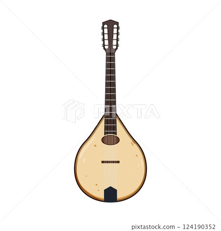 strings mandolin cartoon vector illustration 124190352