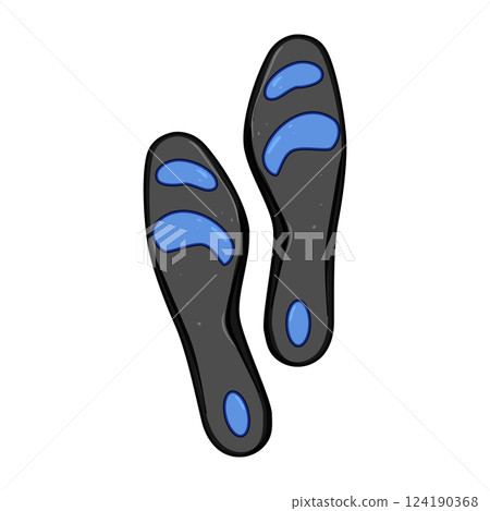 gel insoles cartoon vector illustration 124190368