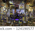 Video game machines in amusement arcade, Kanazawa, Japan. 124190577