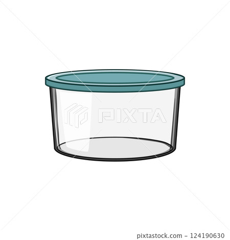 stackable glass food storage container cartoon vector illustration stackable glass food storage container cartoon vector illustration 124190630