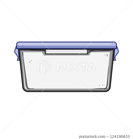 durable glass food storage container cartoon vector illustration 124190633