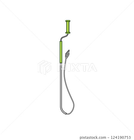 clog drain snake cartoon vector illustration clog drain snake cartoon vector illustration 124190753