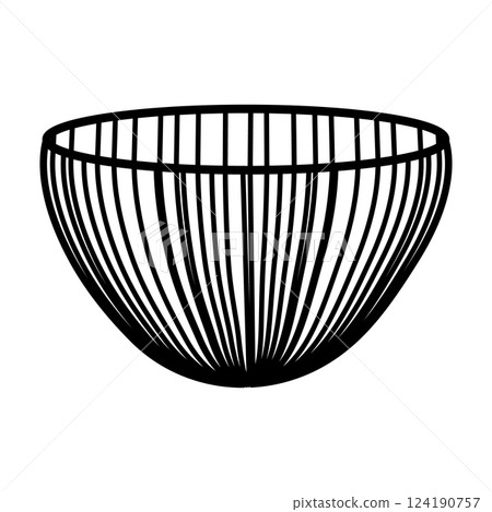 rustic decorative bowl cartoon vector illustration 124190757