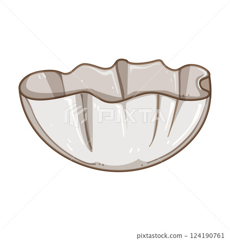 porcelain decorative bowl cartoon vector illustration 124190761