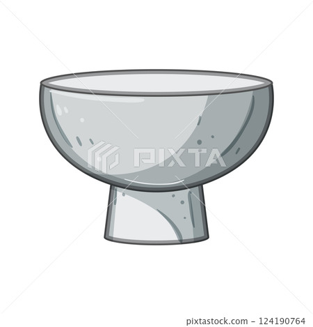 metal decorative bowl cartoon vector illustration metal decorative bowl cartoon vector illustration 124190764