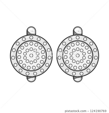 sleeve cufflinks cartoon vector illustration 124190769