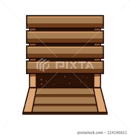 organic compost bin cartoon vector illustration organic compost bin cartoon vector illustration 124190821