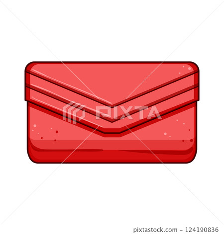 chic clutch bag cartoon vector illustration 124190836