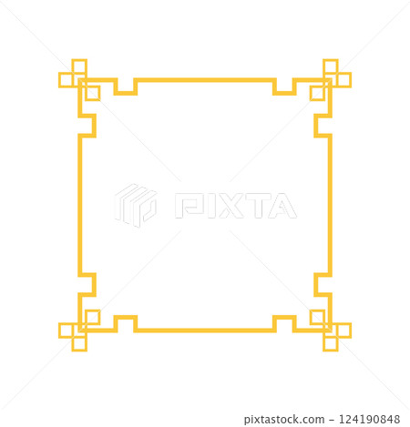 geometric chinese frame border cartoon vector illustration 124190848