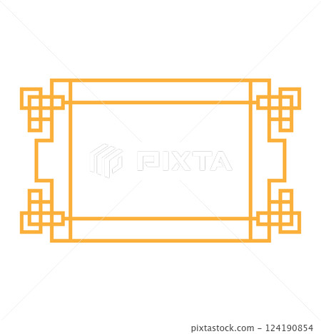 cultural chinese frame border cartoon vector illustration 124190854