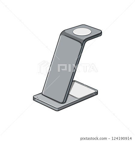 fast charging stand wireless cartoon vector illustration fast charging stand wireless cartoon vector illustration 124190914