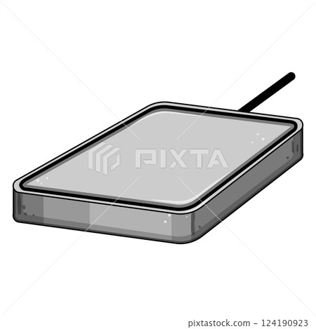 compatible charging pad wireless cartoon vector illustration 124190923