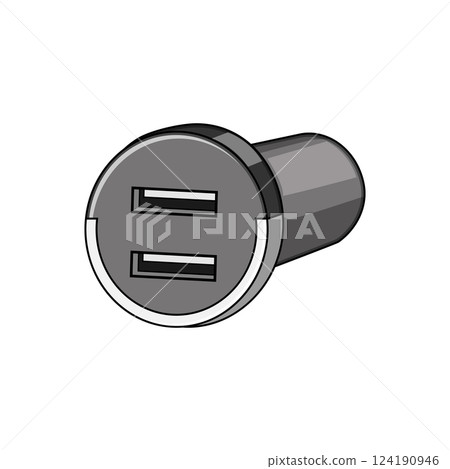 fast car charger wireless cartoon vector illustration 124190946