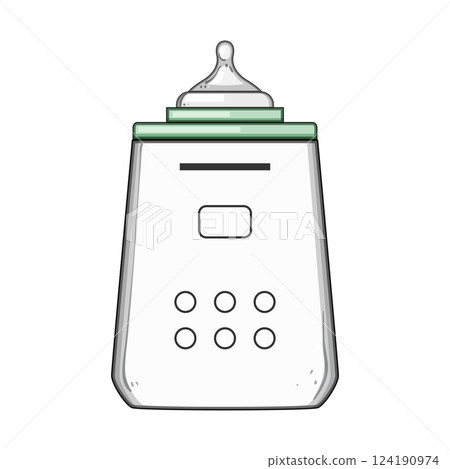 fast bottle warmer cartoon vector illustration 124190974