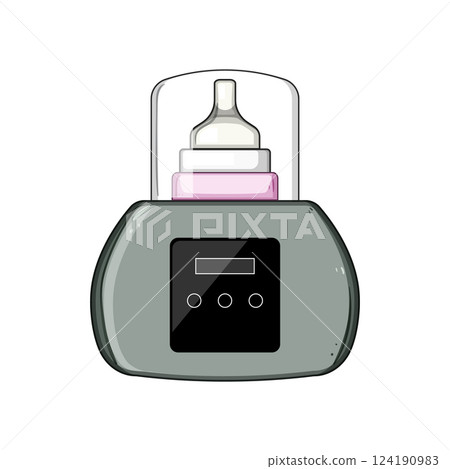 milk bottle warmer cartoon vector illustration 124190983