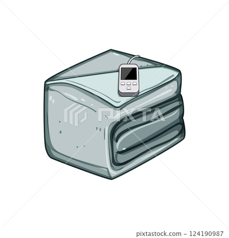 soft blanket heated cartoon vector illustration soft blanket heated cartoon vector illustration 124190987