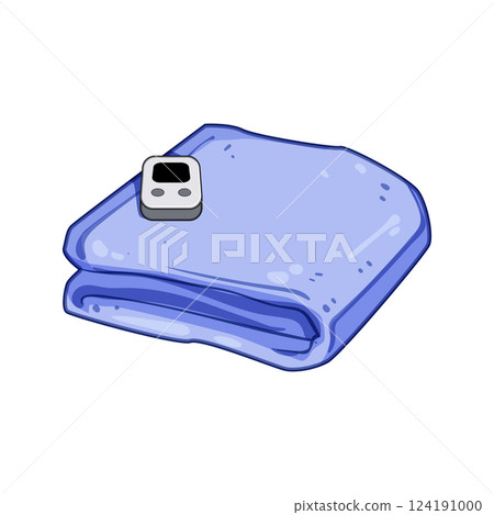 warmth blanket heated cartoon vector illustration 124191000
