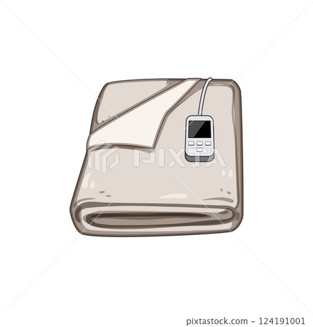 comfort blanket heated cartoon vector illustration 124191001